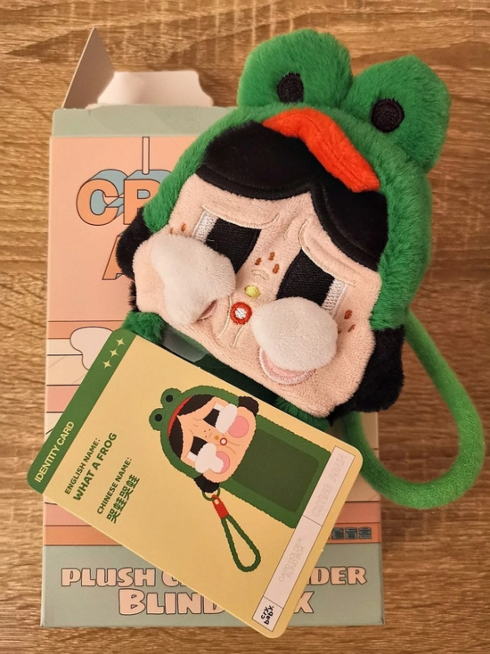 Pop Mart Crybaby Crying Again Series - What A Frog Card Holder Crybaby What A